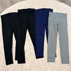 Old Navy Kids ribbed Leggings in Black, Navy, and Gray